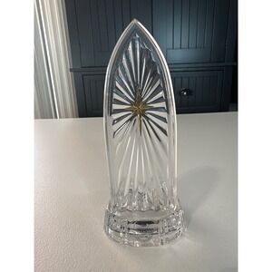 Towle 24% Lead Crystal Tealight Holder Starburst Art Deco Style Czech‎ Republic